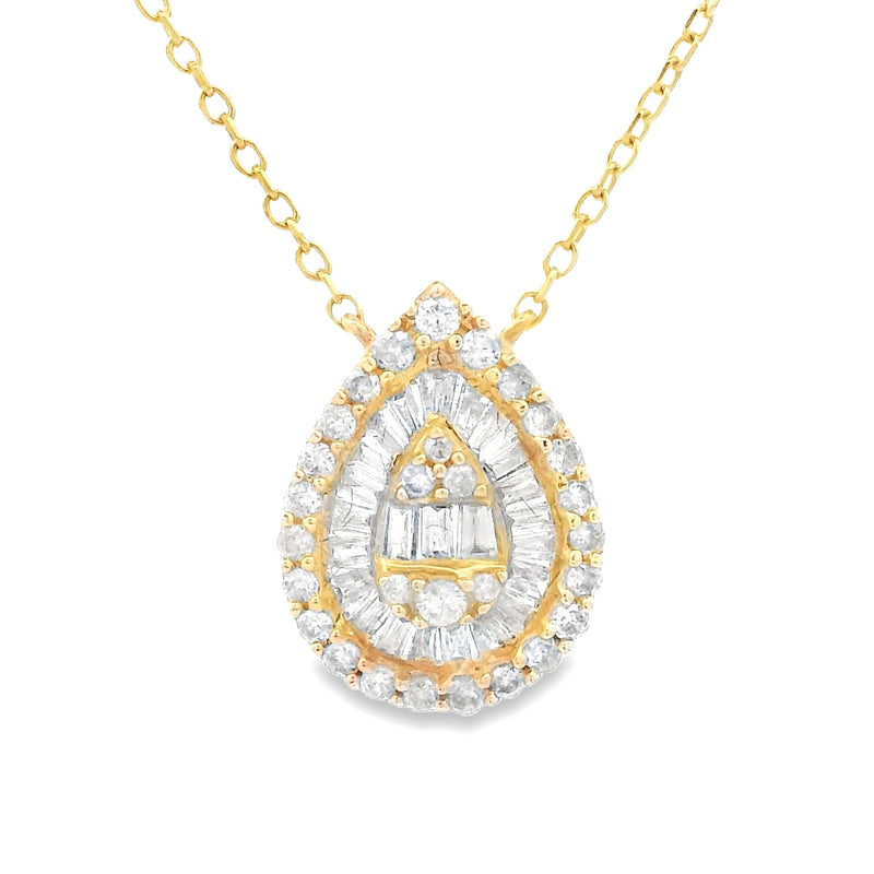 .32ct Diamond Heart Love Pendant 14KT Yellow Gold