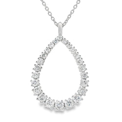 Natural .26ct Diamond Fashion Pendants 14KT White Gold