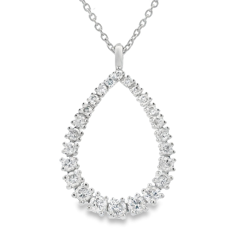 Natural .26ct Diamond Fashion Pendants 14KT White Gold