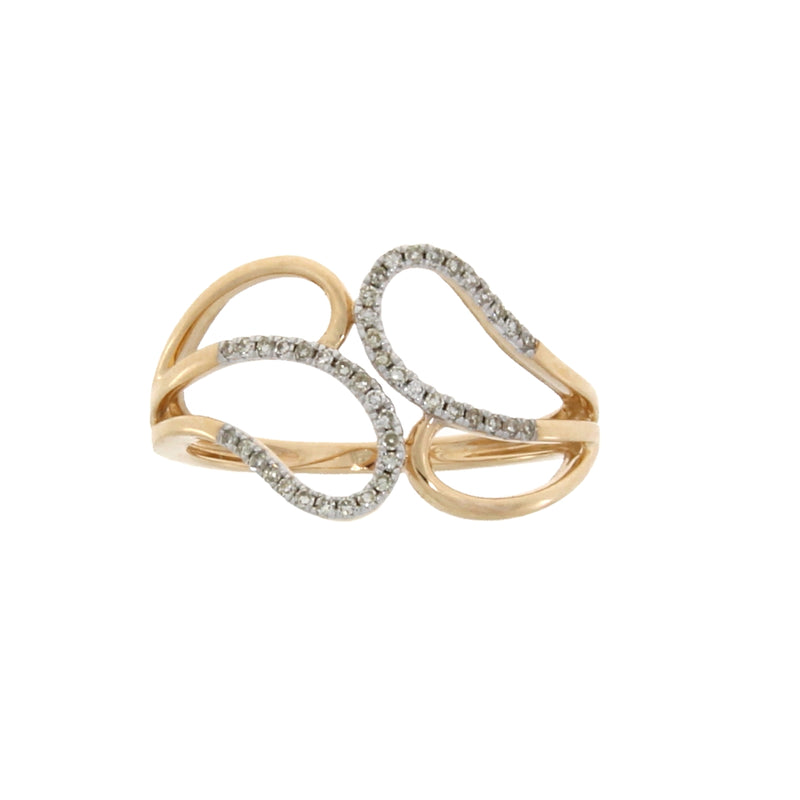 Genuine .13ct Diamond Ring 14KT Rose Gold
