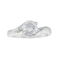 Genuine .86ct Moissanite  Sterling Silver