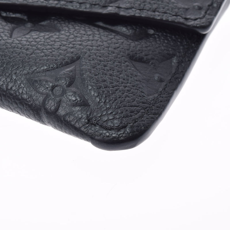 LOUIS VUITTON Monogram Amplant Pochette Cle Coin Purse Noir M60633 Ladies Leather Case