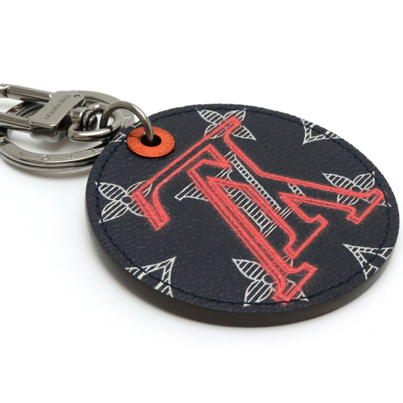 LOUIS VUITTON Louis Vuitton Monogram Ink Portocre Upside Down Keychain Keyring Bag Charm Navy MP1988