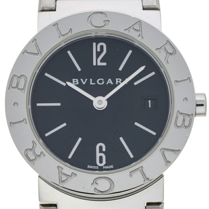 Bvlgari Ladies Watch BB26SS Stainless Steel Black Arabian Dial