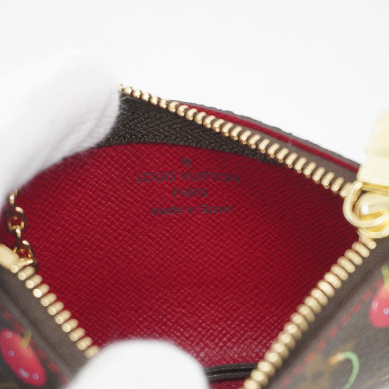 Auth Louis Vuitton Monogram Cherry Pochette Clef M95042 Womens Coin Case