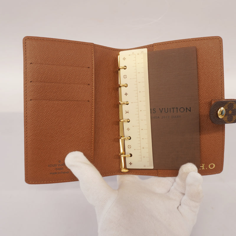 Auth Louis Vuitton Monogram Planner Cover Notebook cover Agenda PM Notebook cover Agenda PM R20005