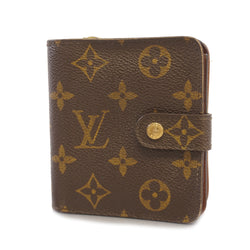 Auth Louis Vuitton Monogram Compact Zip M61667 WomenUnisexMen Wallet (bi-fold)