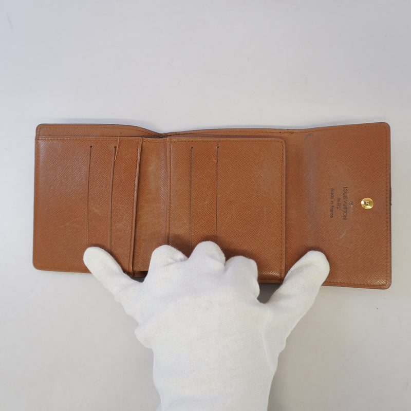Auth Louis Vuitton Monogram Portofeuil Elise M61654 MenWomenUnisex Wallet