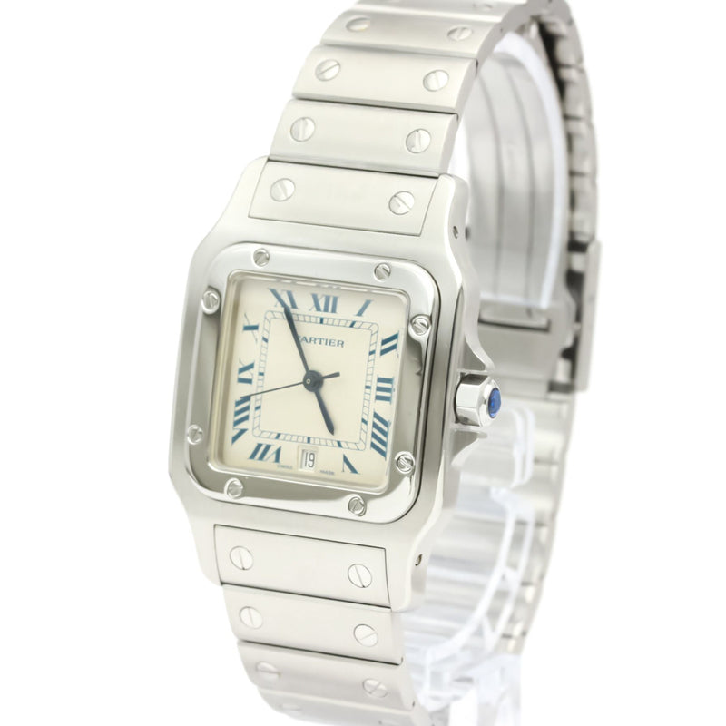 CARTIER Santos Galbee Steel Quartz Mens Watch 987901