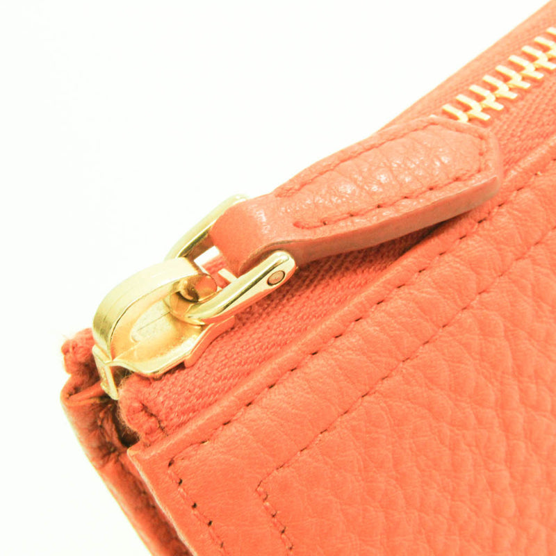 Prada VIT.DAINO PORTAFOGLIO LAMPO 1M1183 Womens Calfskin Long Wallet (bi-fold) Orange
