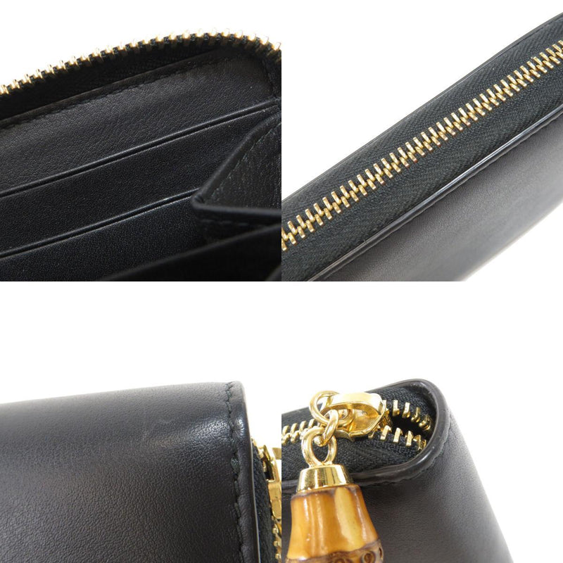 Gucci 453158 Motif Long Wallet Bi-Fold Leather Ladies