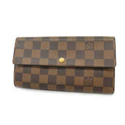 Auth Louis Vuitton Damier Portofeuil Sara N61734 Womens Long Wallet (bi-fold)
