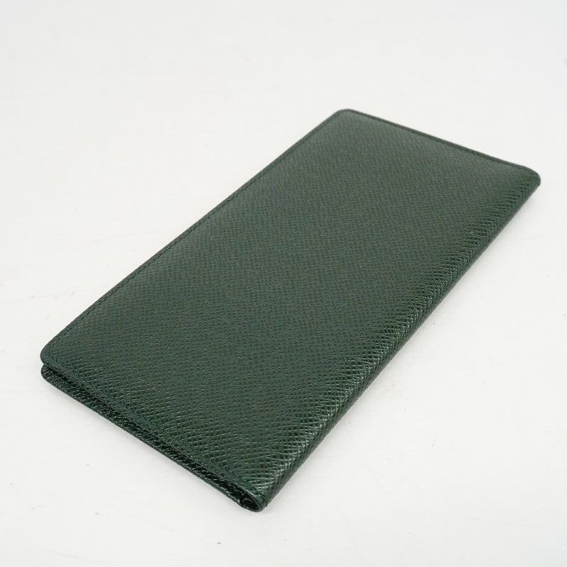 Auth Louis Vuitton Taiga Porte Valeurs Cartes Credit M30394 Mens Long Wallet