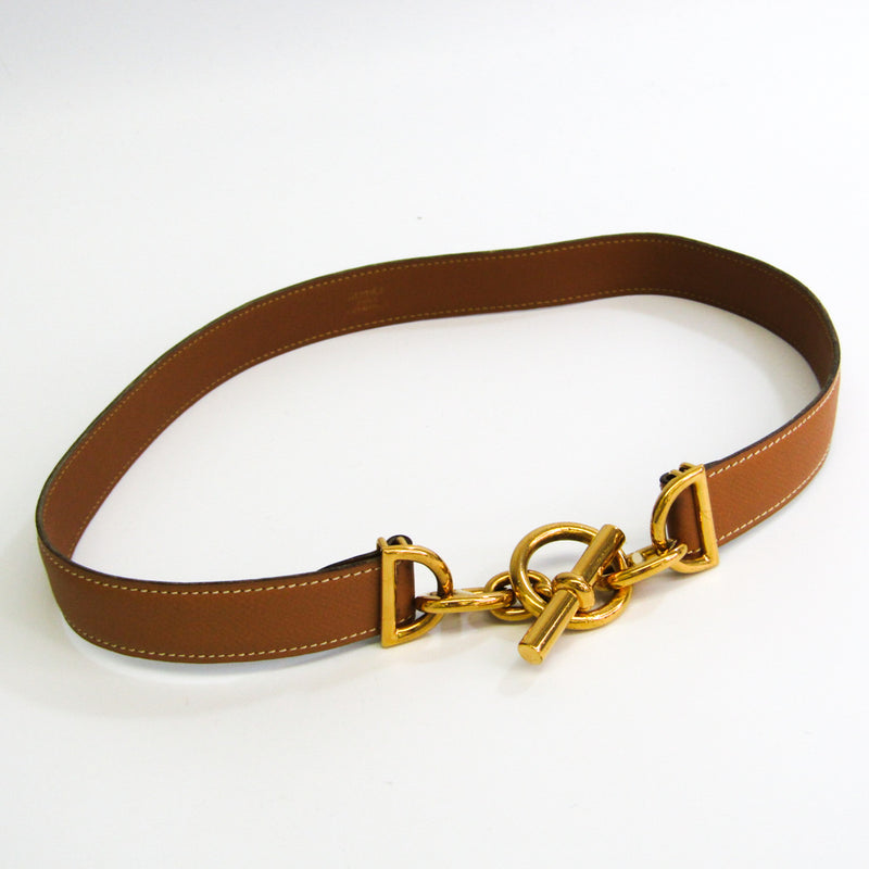 Hermes Chaine DAncre Womens Leather Standard Belt Beige 65