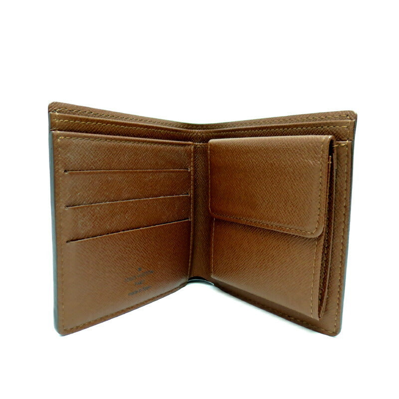 Louis Vuitton Portofeuil Marco Mens Bi-Fold Wallet M61675 Monogram Canvas Brown