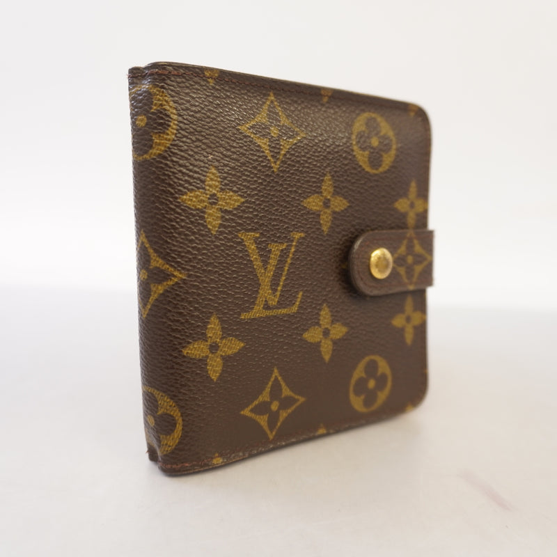 Auth Louis Vuitton Monogram Compact Zip M61667 MenWomenUnisex Wallet