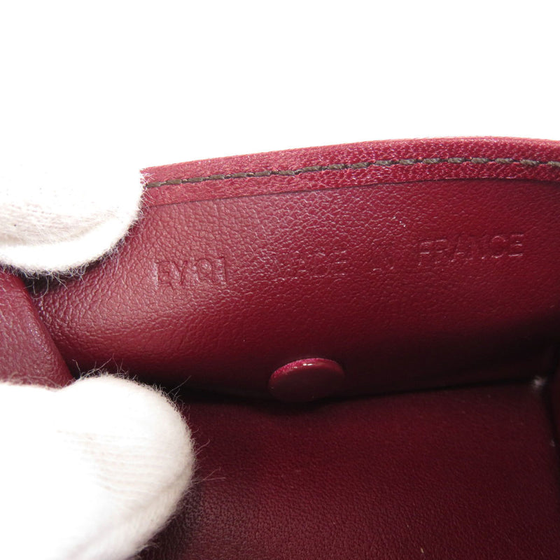 Cartier motif coin case leather canvas mens