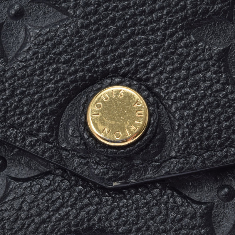 LOUIS VUITTON Monogram Amplant Pochette Cle Coin Purse Noir M60633 Ladies Leather Case