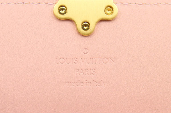 Louis Vuitton Bi-Fold Wallet Monogram Portofeuil Cherrywood M61719 Rose Ballerine Verni Patent Enamel Ladies