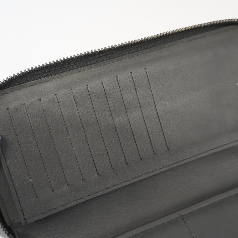 Auth Louis Vuitton Monogram Shadow Zippy Wallet Vertical M62902 Mens Long Wallet (bi-fold) Noir