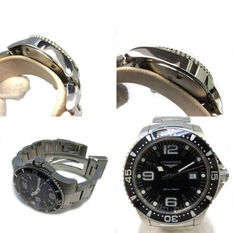 LONGINES Longines HydroConquest Date L3.640.4 Quartz Mens Watch Black Dial