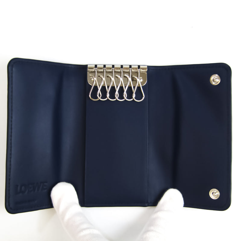 Loewe Unisex Leather Key Case Navy