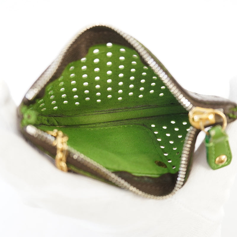 Auth Louis Vuitton Coin Case Monogram Perfo Pochette Cle M95186 Veil