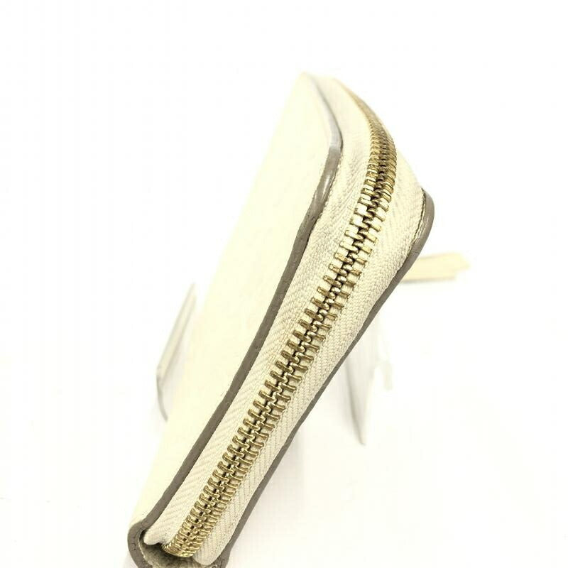 LOUIS VUITTON Louis Vuitton M93437 Portofeuil Scretlon Monogram Amplant White Round Wallet