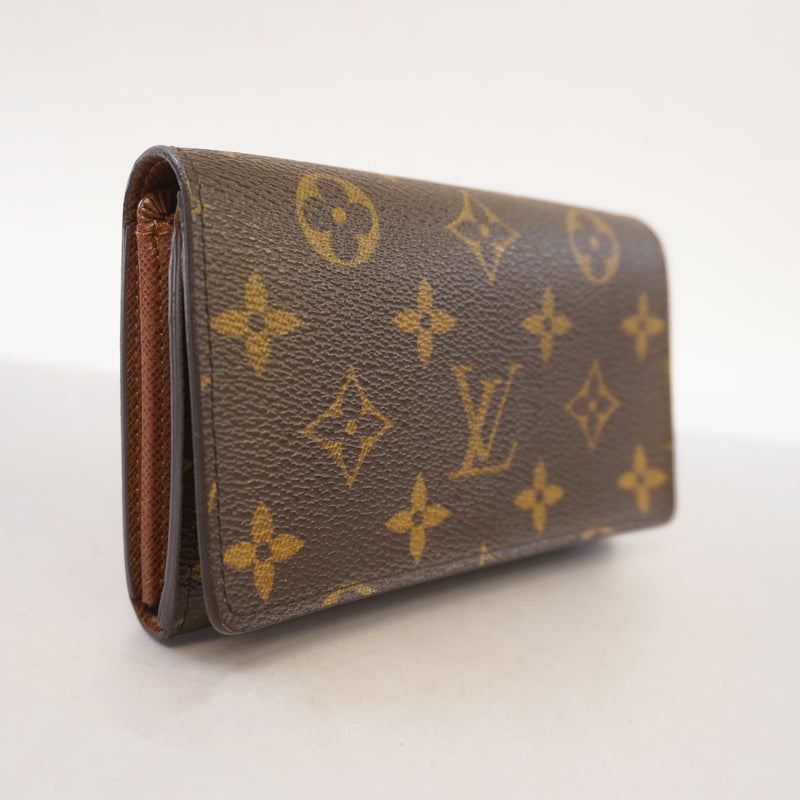 Auth Louis Vuitton Monogram Portofeuil Tresor M61736 MenWomenUnisex Wallet (bi-fold)