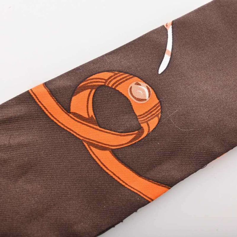 Hermes Womens Silk Scarf Brown