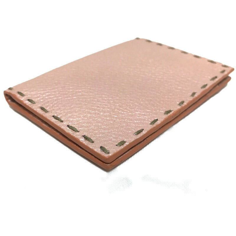 FENDI selleria card case pass leather pink ladies with box 7M0145