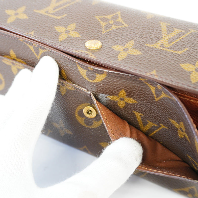 Auth Louis Vuitton Monogram Portomone Credit M61725 Womens Long Wallet (bi-fol