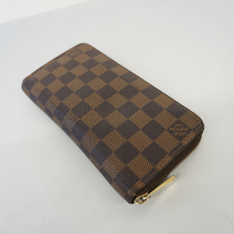Auth Louis Vuitton Damier Zippy Wallet N60015 MenWomenUnisex Long Wallet (bi-fold)