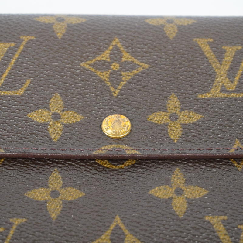 Auth Louis Vuitton Monogram Portomone Credit M61725 Womens Long Wallet (bi-fol