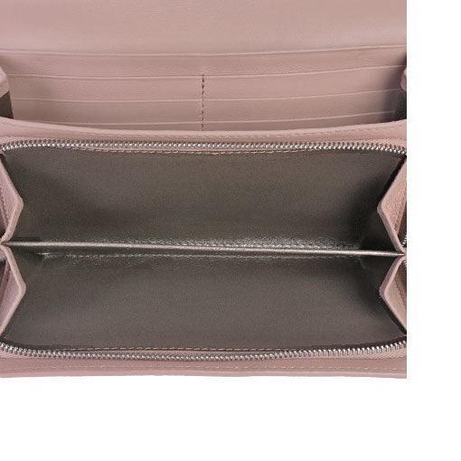 BOTTEGA VENETA Intrecciato long wallet nappa leather pink 150509