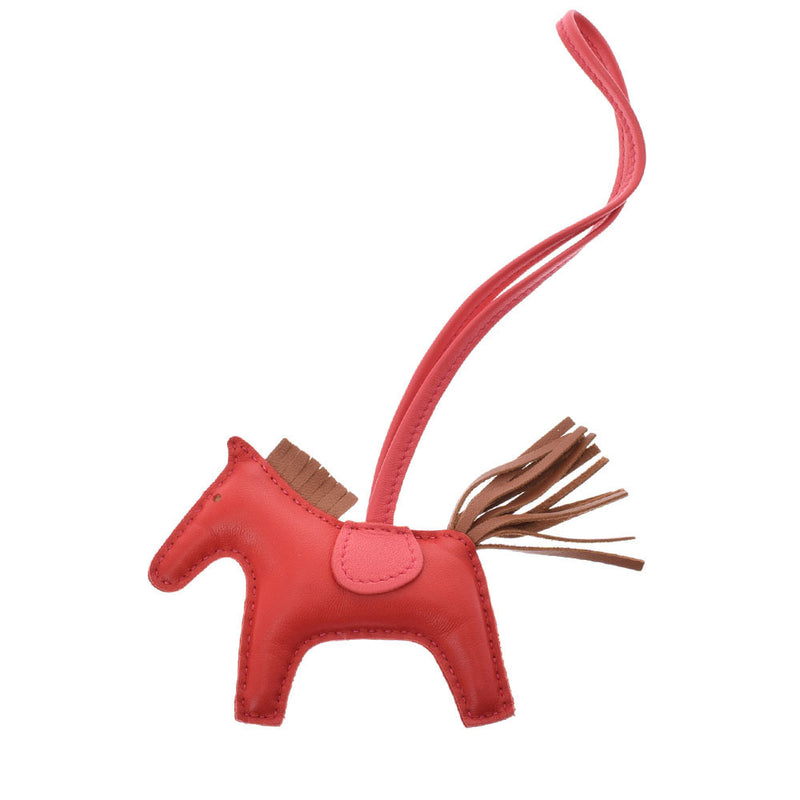 HERMES Hermes Rodeo PM Horse Motif Bag Charm Rouge Coo / Pivoinne Cigar A Engraved (around 2017) Unisex Anyomiro Keychain Shindo