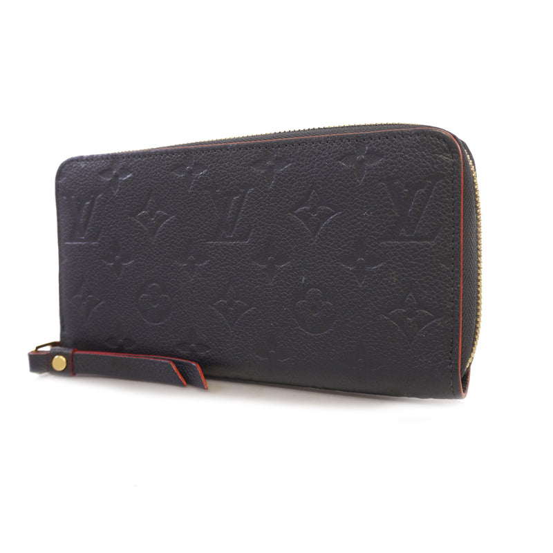 Auth Louis Vuitton Monogram Empreinte Zippy Wallet M62121 Womens Long Wallet
