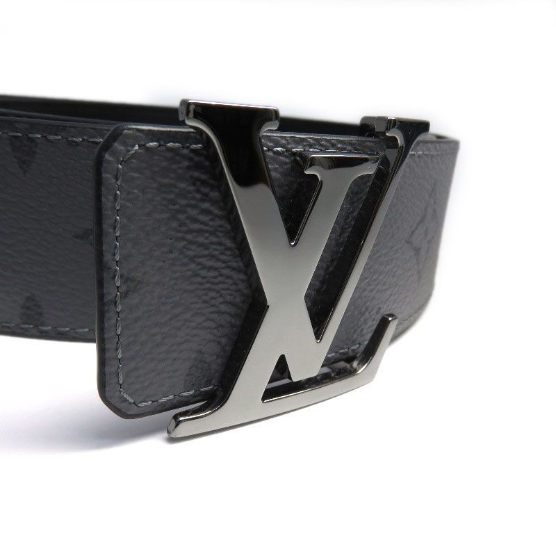 LOUIS VUITTON Monogram Eclipse Reverse Saint Tulle LV Initial 40MM Reversible Belt M0258