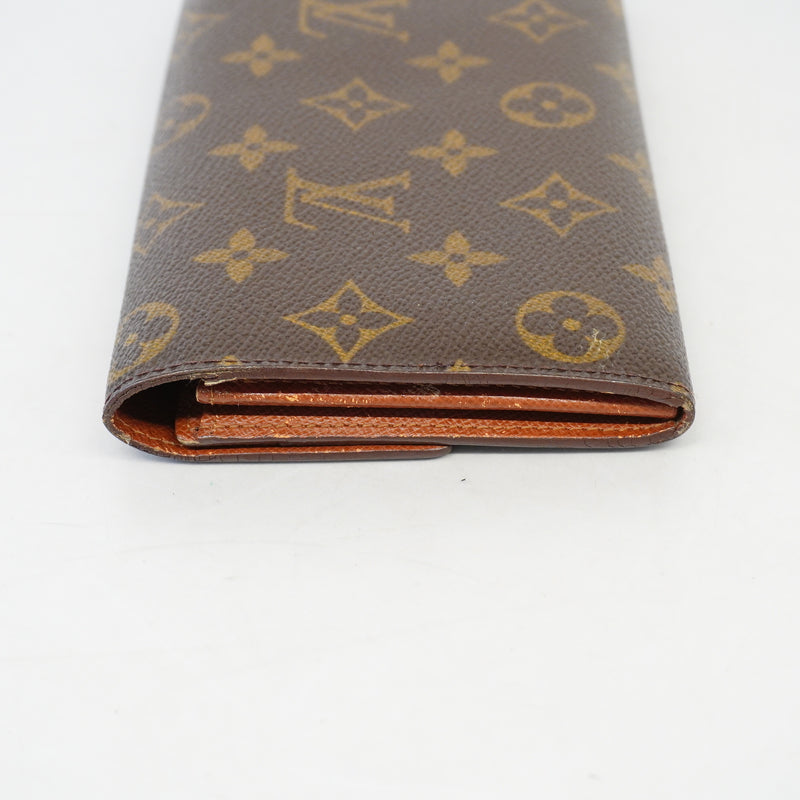 Auth Louis Vuitton Monogram Portomone Credit M61725 Womens Long Wallet (bi-fol