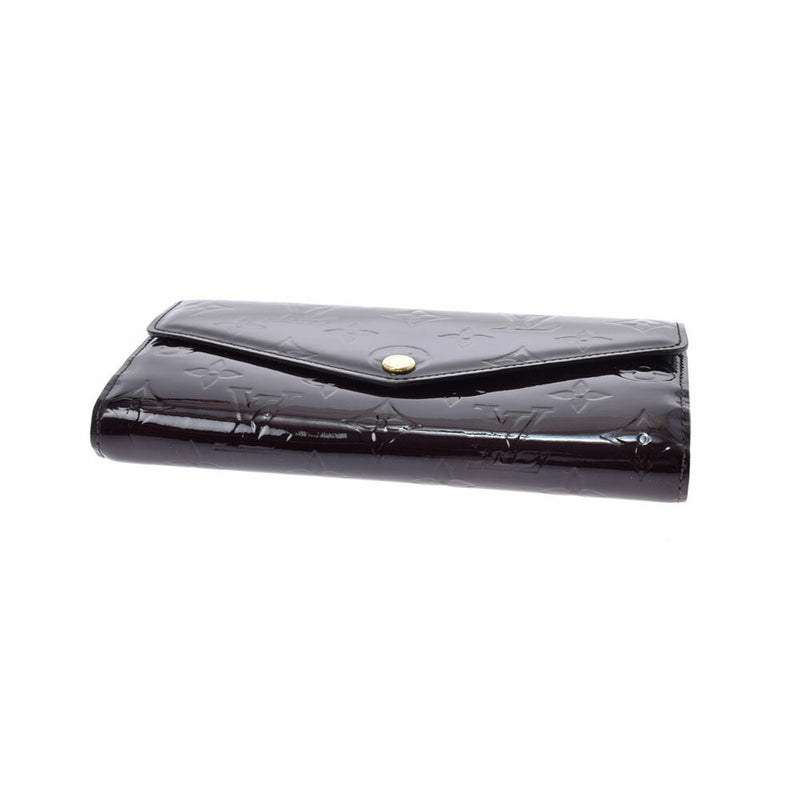 LOUIS VUITTON Louis Vuitton Verni Portofeuil Sarah Amarant M90152 Unisex Monogram Long Wallet