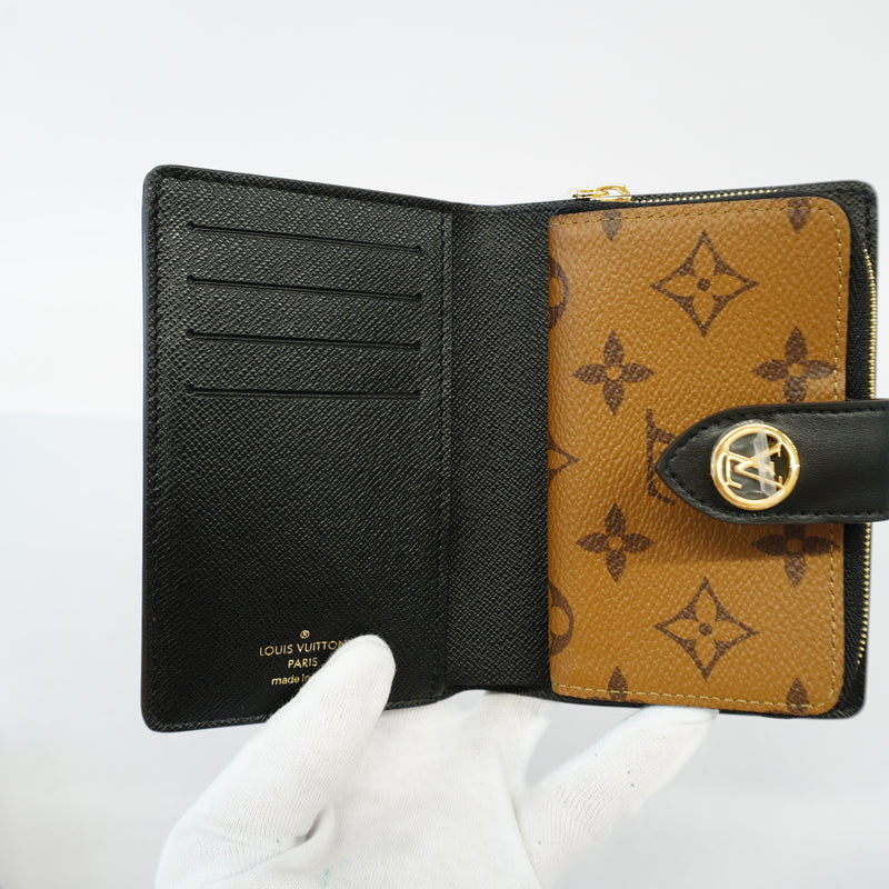 Auth Louis Vuitton Monogram Reverse Portofeuil Juliet M69432 Womens Wallet