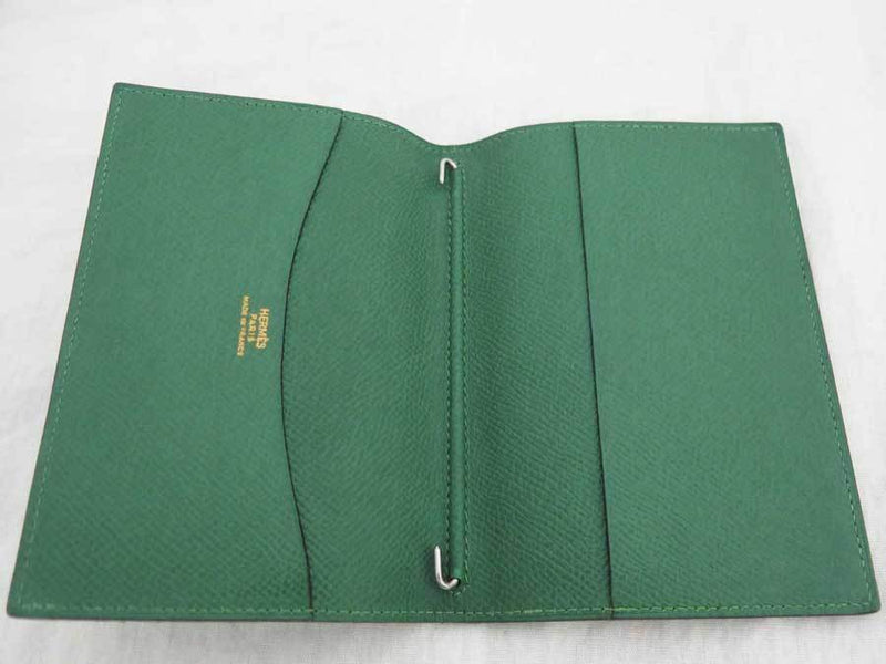 Hermes Notebook Cover Green Leather Agenda Ladies