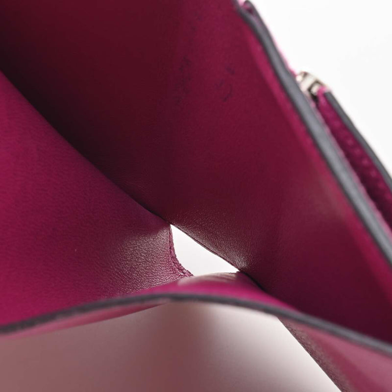 Hermes Bearn Womens Epsom Leather Wallet (bi-fold) Purple