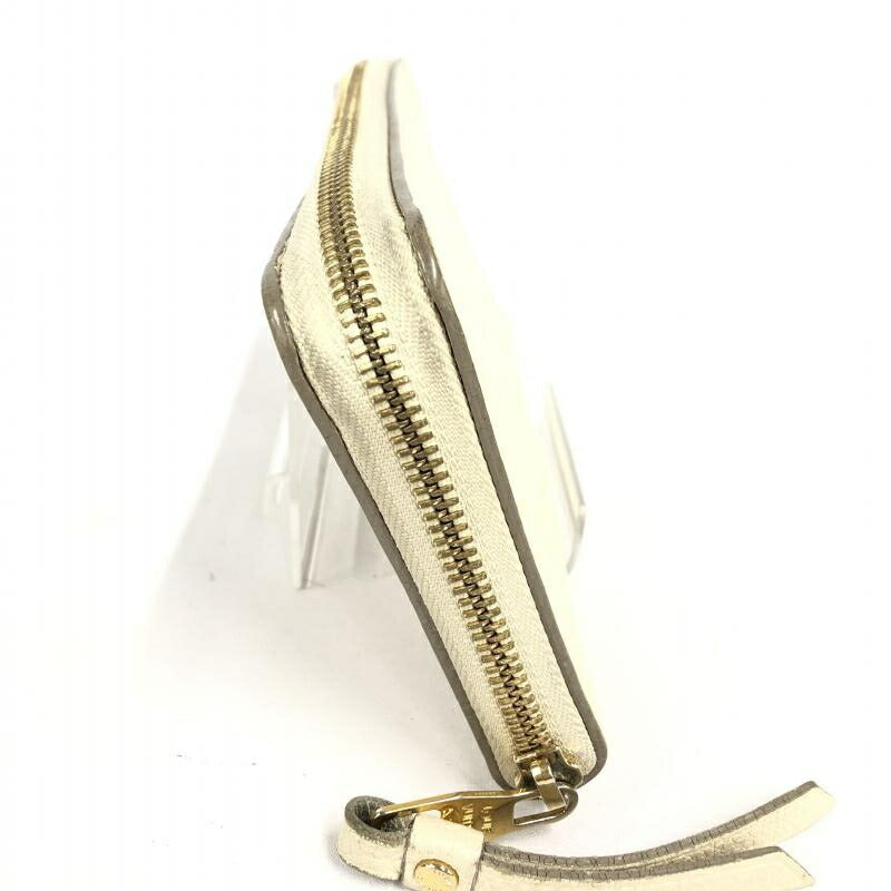LOUIS VUITTON Louis Vuitton M93437 Portofeuil Scretlon Monogram Amplant White Round Wallet
