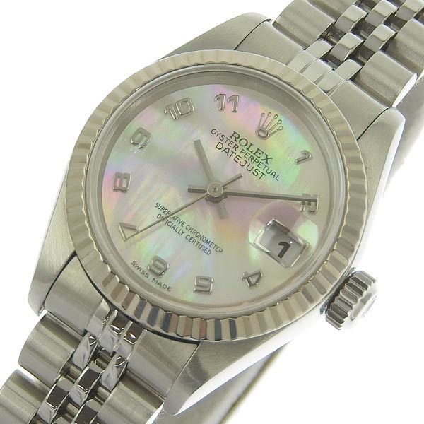 Rolex Datejust Automatic Stainless SteelWhite Gold Womens Watch