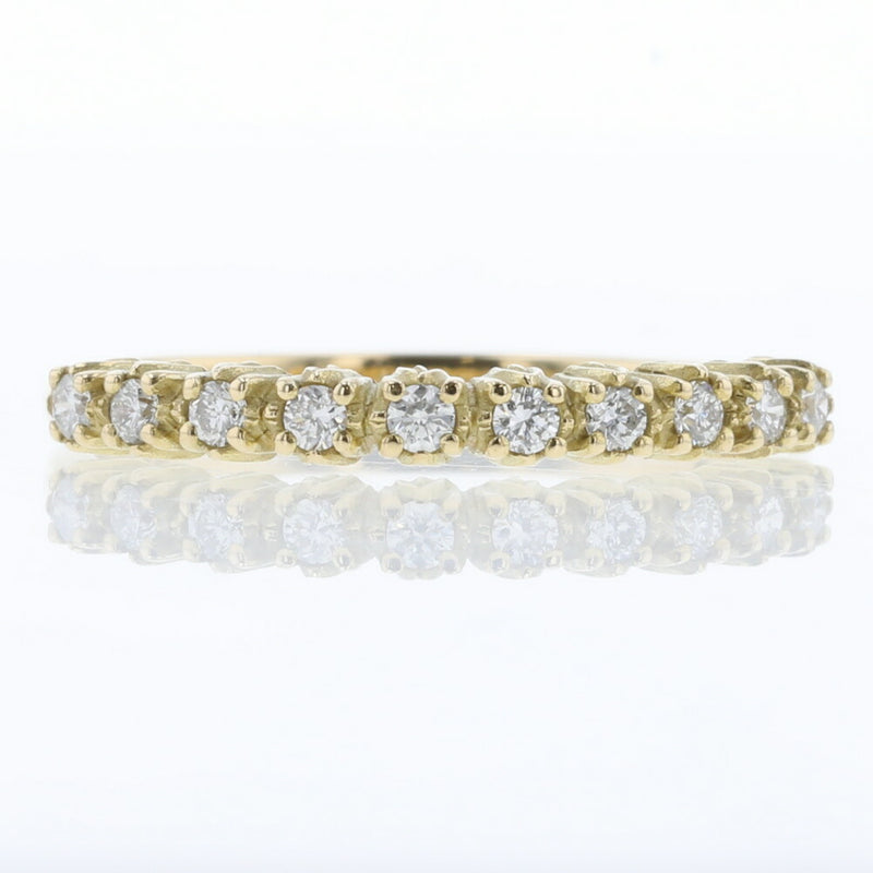 Aker Ring Half Eternity Diamond 10P 0.15ct K18 Yellow Gold Ladies AHKAH K10219113