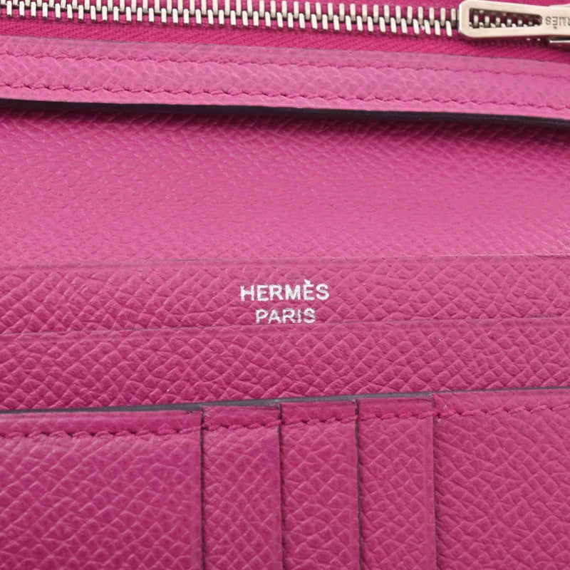 Hermes Bearn Womens Epsom Leather Wallet (bi-fold) Purple