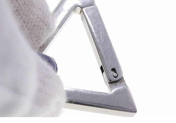 Bottega Veneta Key Ring 619098 Purple Silver Leather Keychain Bag Charm Knot Womens Mens Triangle BOTEGA VENETA