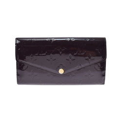 LOUIS VUITTON Louis Vuitton Verni Portofeuil Sarah Amarant M90152 Unisex Monogram Long Wallet