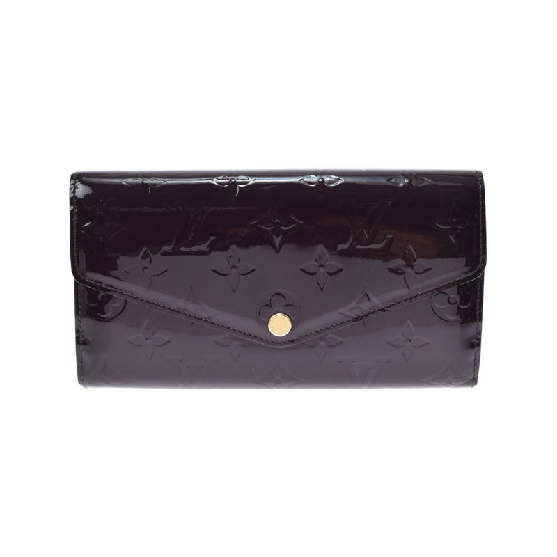 LOUIS VUITTON Louis Vuitton Verni Portofeuil Sarah Amarant M90152 Unisex Monogram Long Wallet